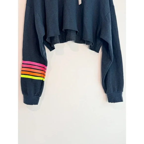 Aviator nation rugby stitch cropped sweatshirt, Size S, Excellent condition - Picture 5 of 10